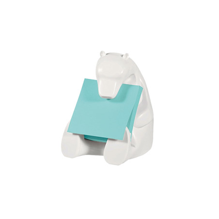 Dispenser Orso+ricarica Post-it® Super Sticky Z-Notes 76x76mm azzurro acquamarin