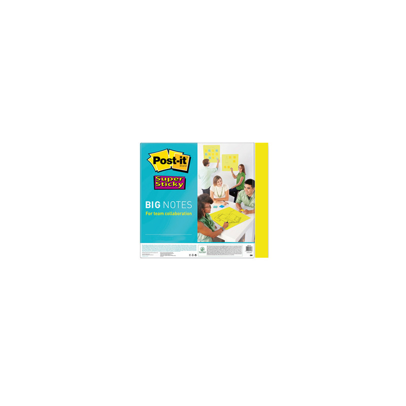 BLOC. 30 fogli Post-it® Super Sticky 279x279mm Big Notes Giallo BN11-EU