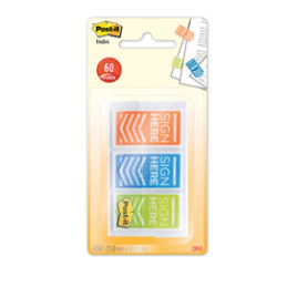 Set 60 SEGNAPAGINA Post-it® Index 682-SH-OBLEU MEDIUM "Firma Qui"