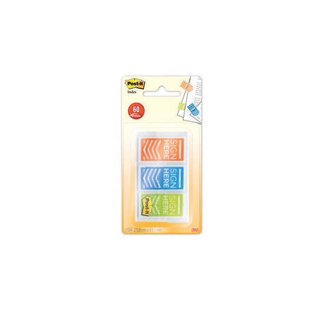 Set 60 SEGNAPAGINA Post-it® Index 682-SH-OBLEU MEDIUM "Firma Qui"