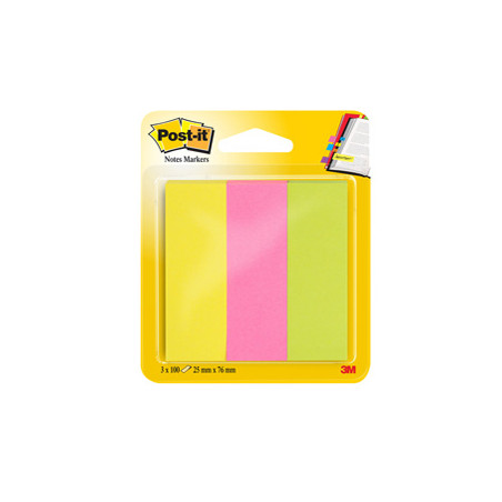 SEGNAPAGINA Post-it® 671-3 (300FG) 3COLORI INDEX 25X76MM IN CARTA