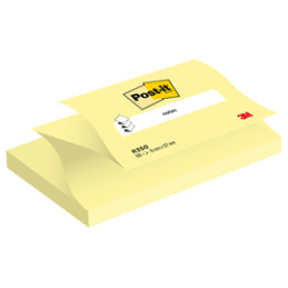 BLOC. 100fg Post-it® Super Sticky Z-Notes R350 Giallo Canary™ 76x127mm