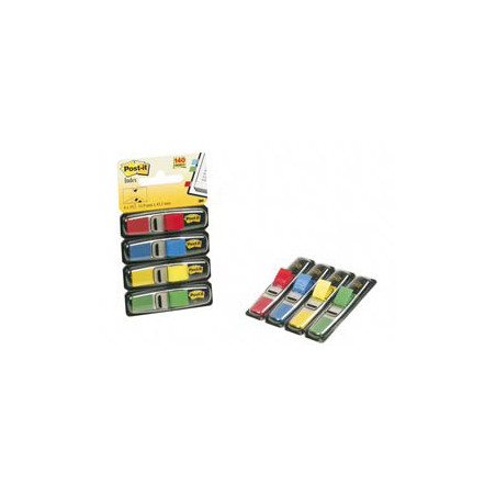 MINISET 140 SEGNAPAGINA Post-it® INDEX 683-4 IN 4 COLORI CLASSICI 12X43.6MM