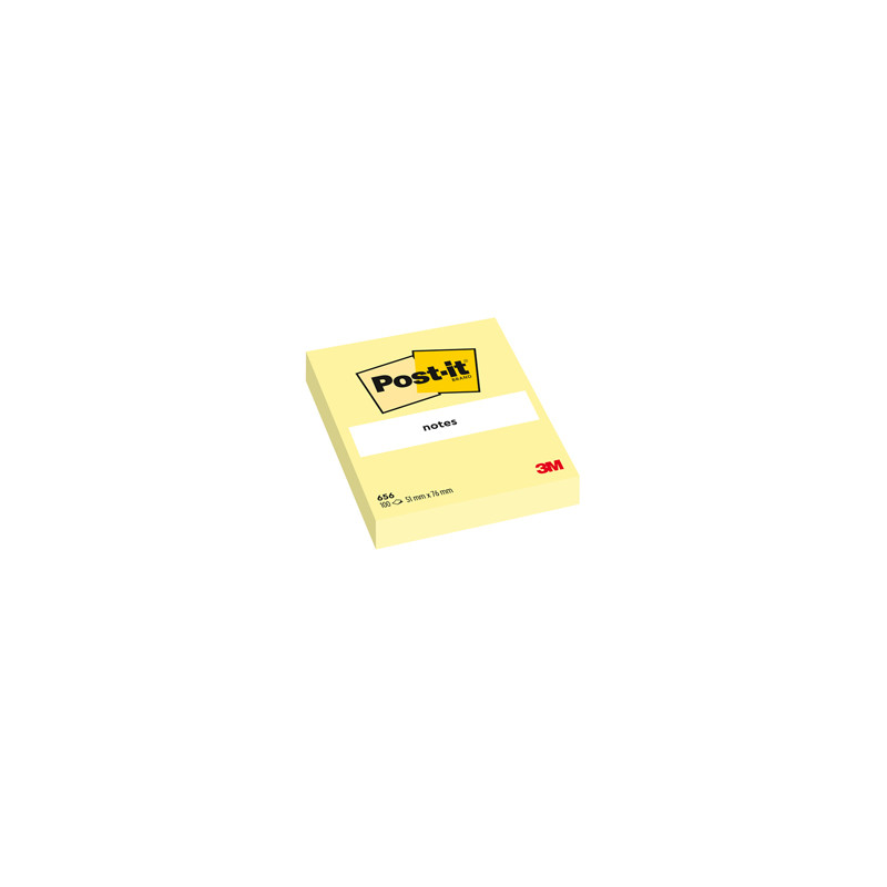 BLOC. 100fg Post-it® Giallo Canary™ 76x51mm 656