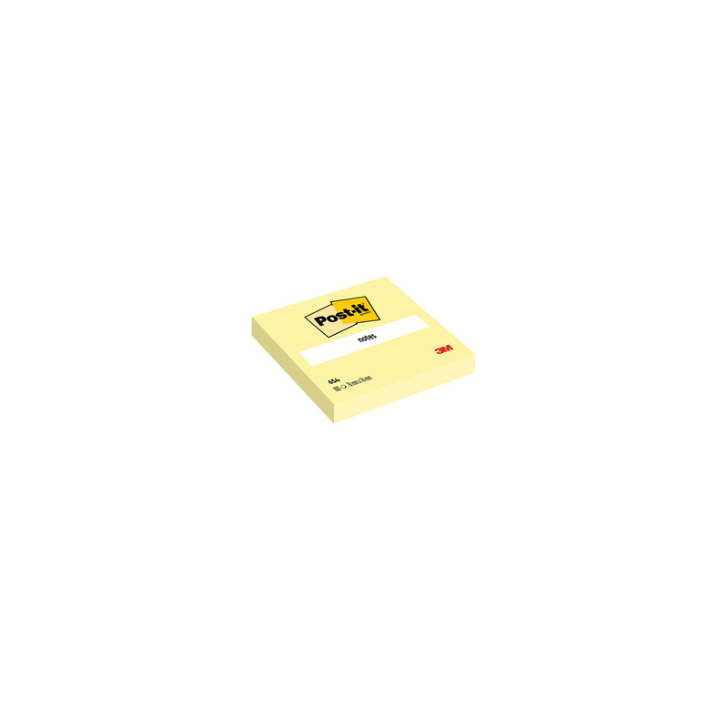 BLOC. 100fg Post-it® Giallo Canary™ 76x76mm 654
