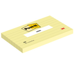 BLOC. 100fg Post-it® Giallo Canary™ 76x127mm GIALLO A RIGHE 635