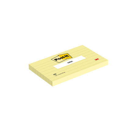 BLOC. 100fg Post-it® Giallo Canary™ 76x127mm GIALLO A RIGHE 635