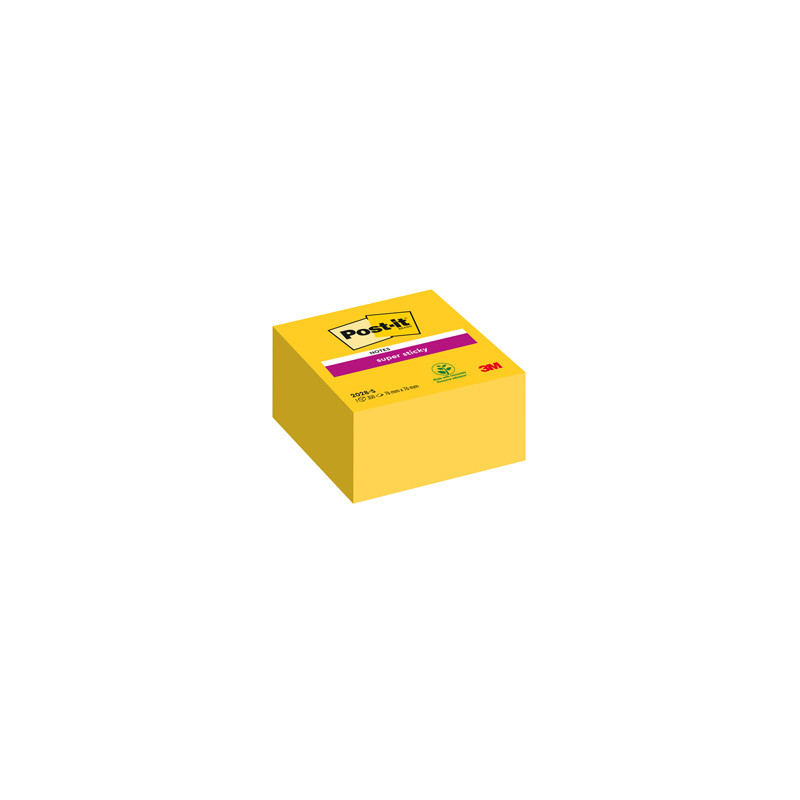 BLOC. 350foglietti Post-it® Super Sticky 2028-S 76x76mm GIALLO ORO