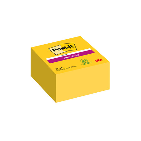 BLOC. 350foglietti Post-it® Super Sticky 2028-S 76x76mm GIALLO ORO