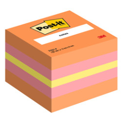 BLOC. MINICUBO 400foglietti Post-it® 51x51mm 2051-P ROSA/ARANCIO