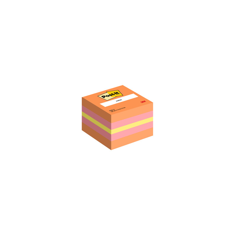 BLOC. MINICUBO 400foglietti Post-it® 51x51mm 2051-P ROSA/ARANCIO