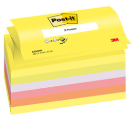 BLOC. Post-it® Super Sticky Z-Notes 76x127mm 100fg R350NR ASSORT.NEON