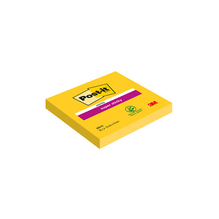 BLOC. 90foglietti Post-it® Super Sticky 654-S 76x76mm GIALLO ORO