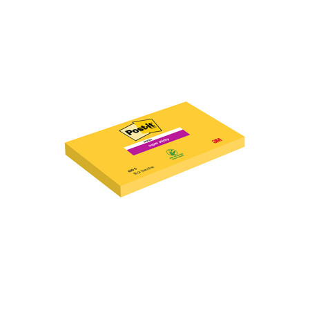 BLOC. 90foglietti Post-it® Super Sticky 655-S 76x127mm GIALLO ORO