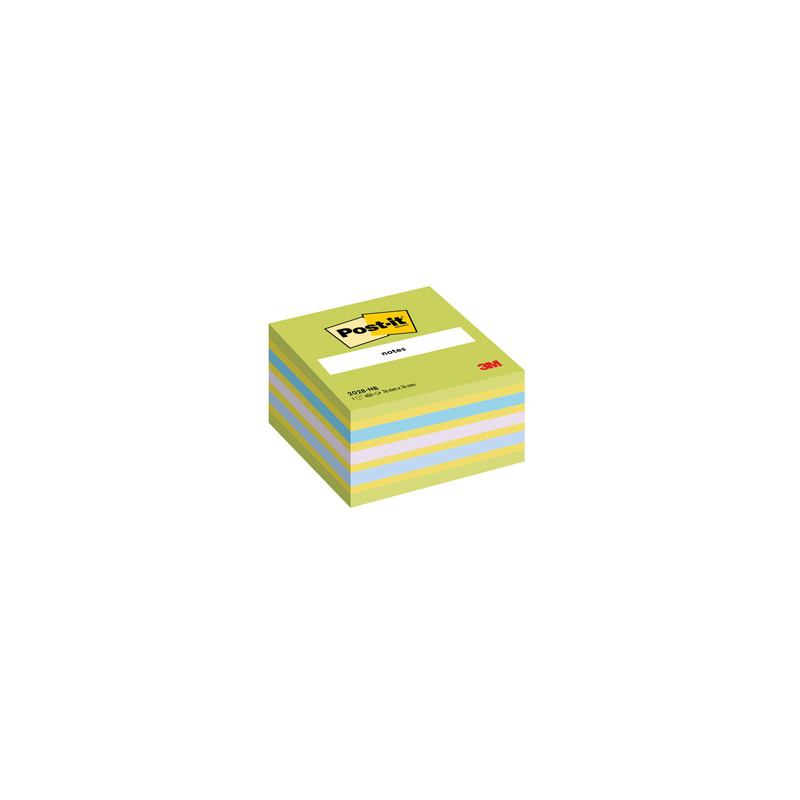 BLOC. CUBO 450foglietti Post-it® 76x76mm 2028-NB NEON BLU/VERDE