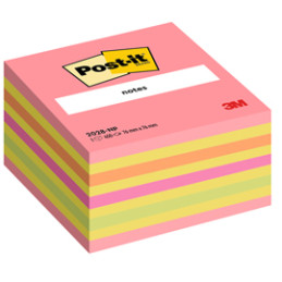 BLOC. CUBO 450foglietti Post-it® 76x76mm 2028-NP NEON ROSA