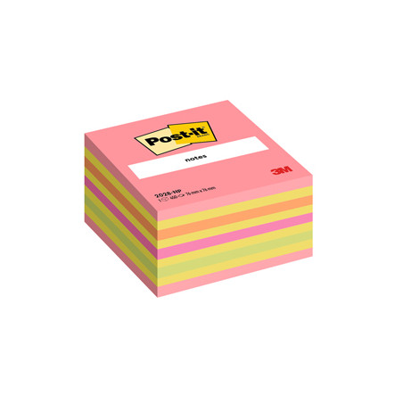 BLOC. CUBO 450foglietti Post-it® 76x76mm 2028-NP NEON ROSA