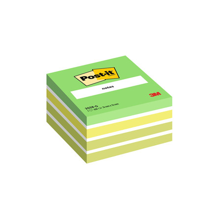 BLOC. CUBO 450foglietti Post-it® 76x76mm 2028-G PASTELLO VERDE