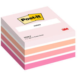 BLOC. CUBO 450foglietti Post-it® 76x76mm 2028-P PASTELLO ROSA