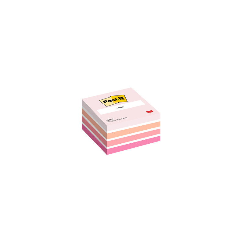 BLOC. CUBO 450foglietti Post-it® 76x76mm 2028-P PASTELLO ROSA