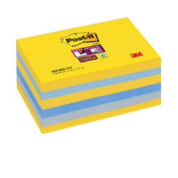 BLOC. 90foglietti Post-it® Super Sticky 76x127mm 655-6SS-NY colori New York