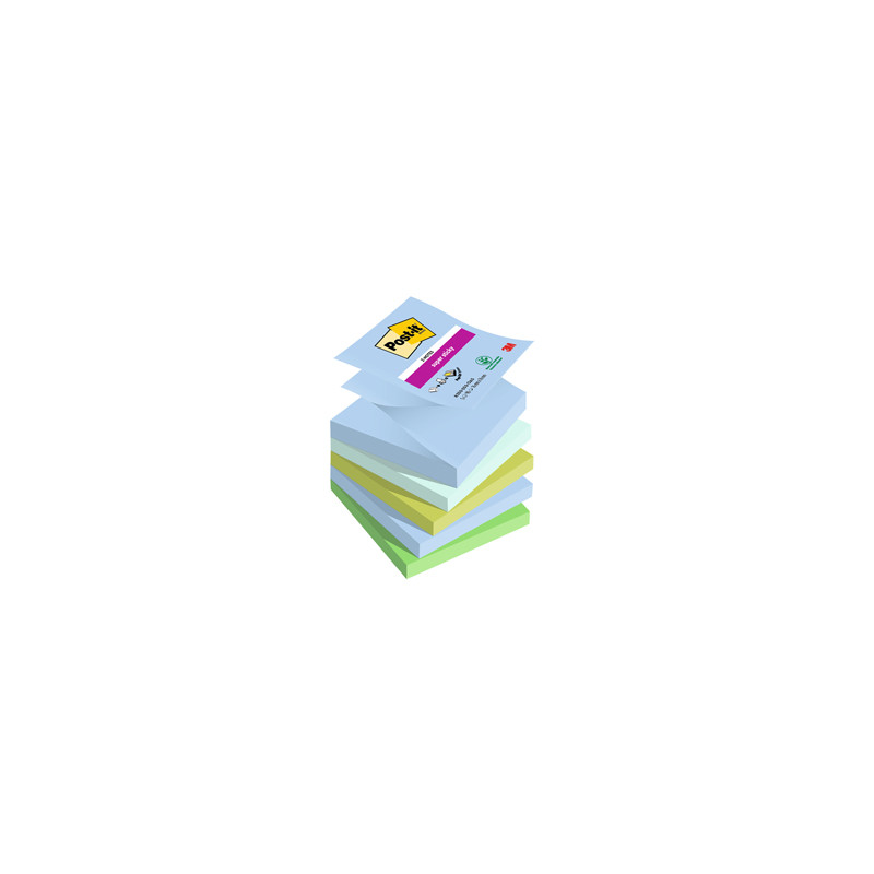 Cf. 5pz BLOC. 90foglietti Post-it® Super Sticky Z-Notes 76x76mm R330-5SS-OAS