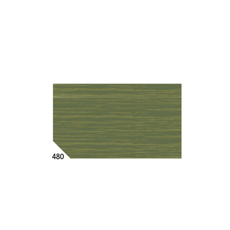 10RT CARTA CRESPA VERDE OLIVA 480 (50X250CM) GR.60 SADOCH