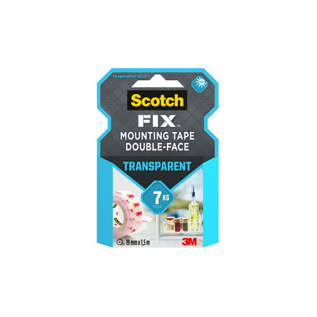 NASTRO BIADESIVO 19MMX1,5MT EXTRA-FORTE TRASPARENTE Scotch®