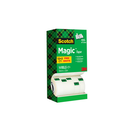 MULTI-PACK 12+2 ROTOLI SFUSI DI NASTRO Scotch® Magic™ 810 PERM. 19MMX33MT