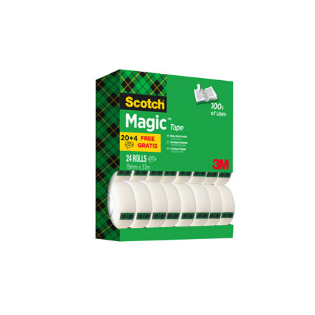 PROMO PACK 20+4 NASTRO ADESIV. SCOTCH MAGIC 810 19MMX33MT