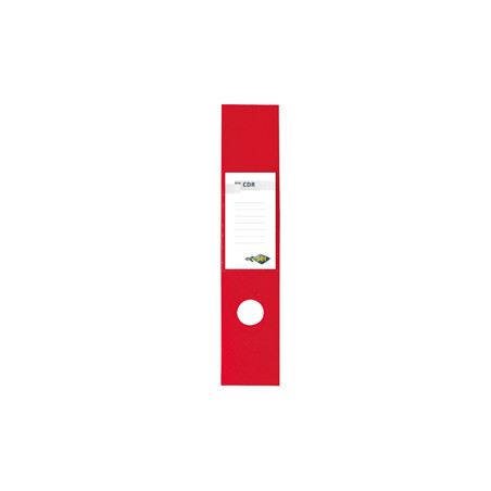 Busta 10 copridorso CDR PVC adesivi rosso 7x34,5cm SEI ROTA