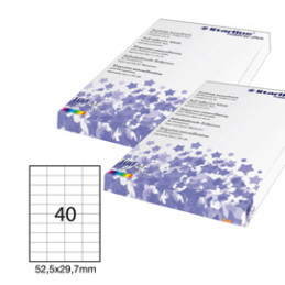 etich  adesiv. bianca 100fg A4 52,5x29,7mm (40et/fg) STARLINE