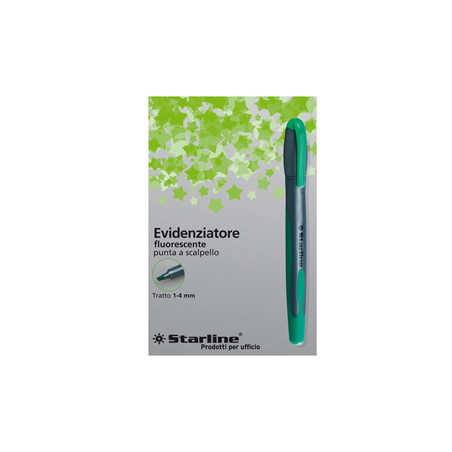 EVIDENZIATORE STARLINE VERDE P.SCALPELLO 1-4MM