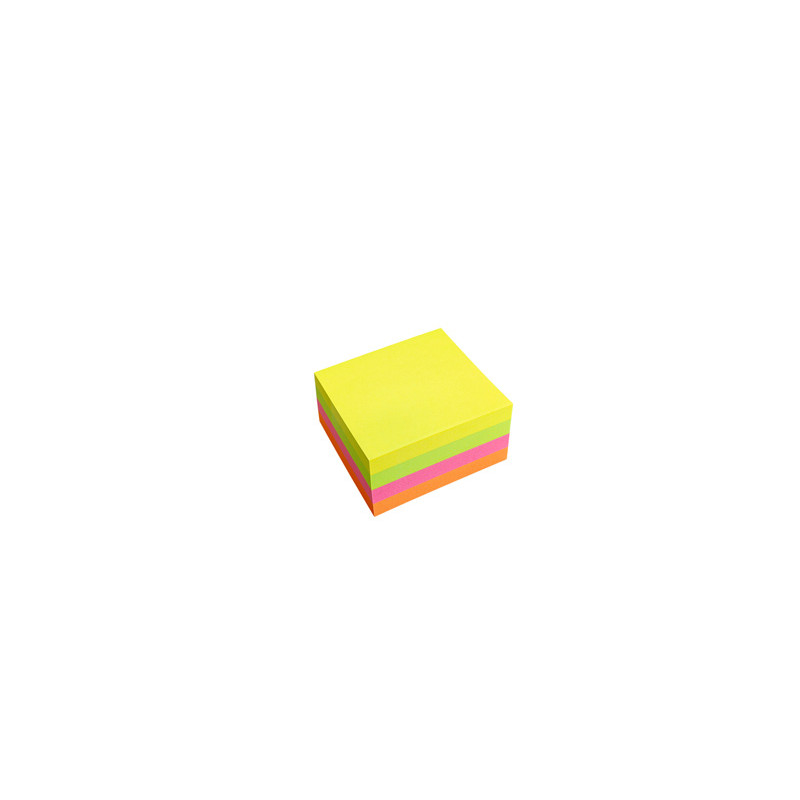 CUBO BIGLIETTI ADESIVI ASSORT.NEON 75X75mm 320fg 70gr Starline