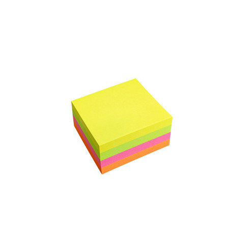 CUBO BIGLIETTI ADESIVI ASSORT.NEON 75X75mm 320fg 70gr Starline