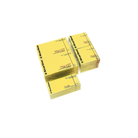 BLOCCHETTO BIGLIETTI ADESIVI GIALLO 50X40mm 100fg 70gr Starline