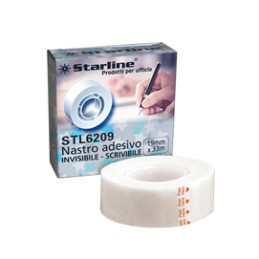 NASTRO ADESIV. 19mmx33mt SCRIVIBILE e INVISIBILE Starline