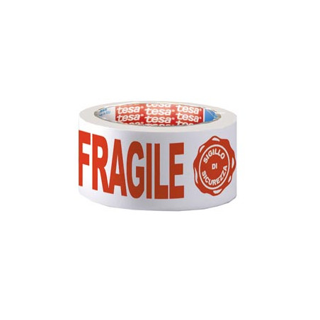 NASTRO ADESIV. PPL 66MTX50MM FRAGILE CON SIGILLO SICUREZZA 7024