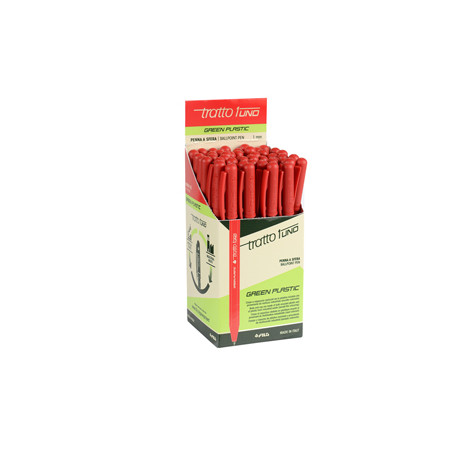 50 penna rosso   1 Green punta media 1.0mm