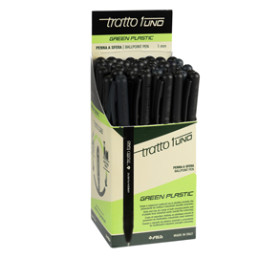 50 penna nero   1 Green punta media 1.0mm