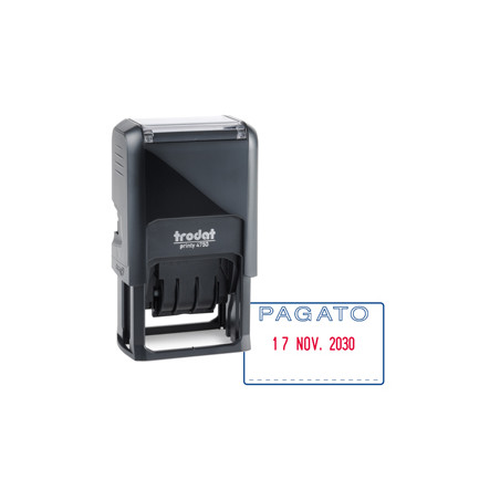 Timbro Printy 4750/2 4.0 41x24mm DATARIO+PAGATO autoinch.