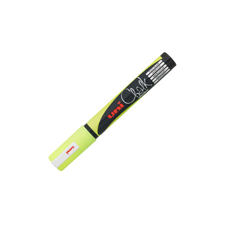 Marcatore a gesso liquido UNI CHALK p.tonda giallo fluo