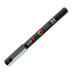 Marcatore UNI-POSCA Pen PC1M p.extra fine 0,7mm argento