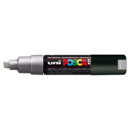Marcatore UNI-POSCA PC8K p.scalpello 8mm argento