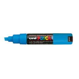 Marcatore UNI-POSCA PC8K p.scalpello 8mm azzurro