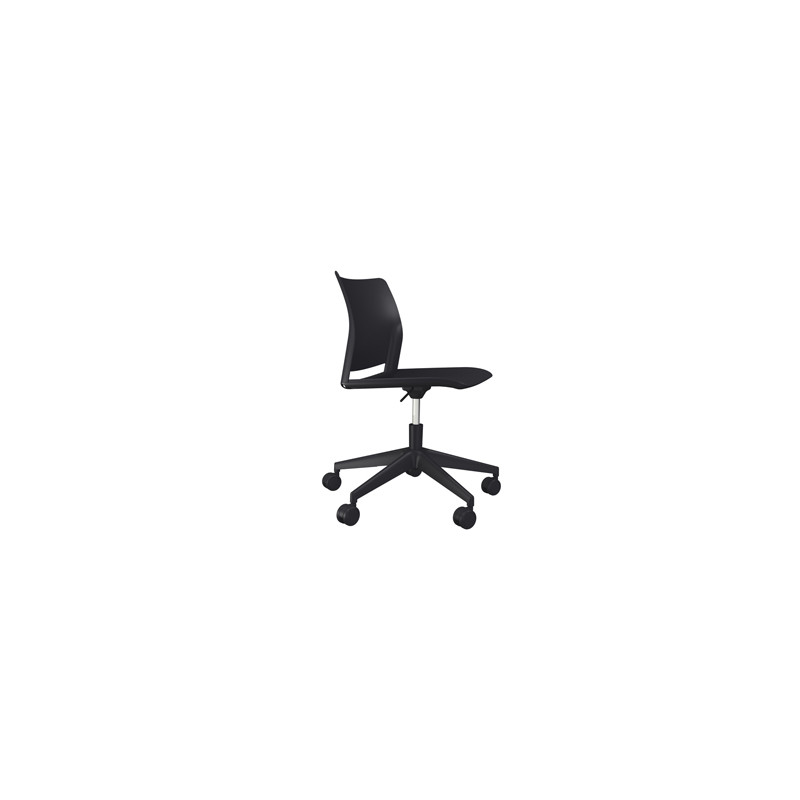 Sedia home/office Alpha GN nero S/braccioli