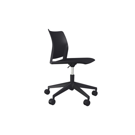 Sedia home/office Alpha GN nero S/braccioli