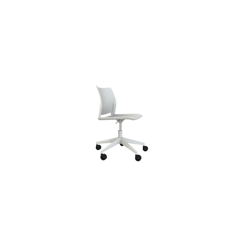 Sedia home/office Alpha GB bianco S/braccioli