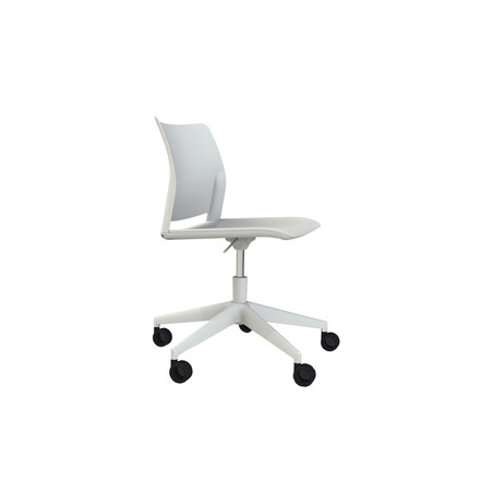 Sedia home/office Alpha GB bianco S/braccioli