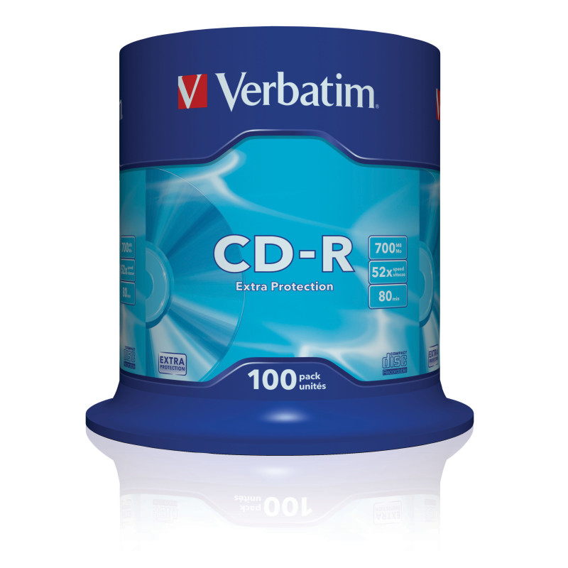 100 CD-R DATALIFE SPINDLE 1X-52X 700MB SERIGRAFATO EXTRA PROTECTION